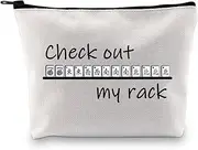 JXGZSO Funny Mahjong Makeup Bag Lucky Mahjong Player Gift Check Out My Rack Mahjong Cosmetic Zipper Bag Mahjong Board Game Storage Bag (Check Out My Rack Bag)
