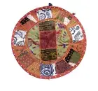 Indian Traditional Round Floor Mat Multi Colour For Home Deoration