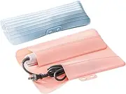 EHERDM 2PCS Curling Iron Silicone Mats Curling Iron Storage Bag Hair Straightener Flat Iron Pouch Hair Styling Tools Bag Portable Hair Tool Organizer for Travel Use