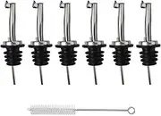 6pcs Stainless Steel Wine Pourer Automatic Flip Top Wine Bottle Stopper Fast Wine Pourer Olive Oil Bottle Conical Pourer