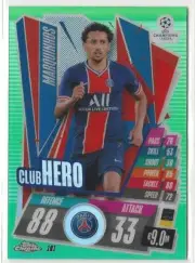 2020-21 Topps Chrome Match Attax Marquinhos Green Refractor /99 PSG Paris