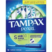 Tampax Pearl Tampons - Super Absorbency - 18 Count - Unscented