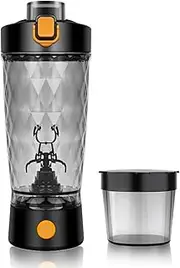 Problend One-Touch Shaker-Smooth Protein Mix Anywhere, Electric Shaker Bottle 20oz, Electric Protein Shaker Bottle, USB Rechargeable Mixing Cup, Water Drink Mixer Portable Bottles (Black)