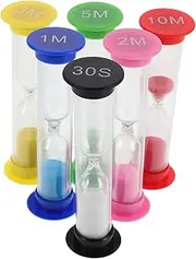 Abaodam 12pcs Set Colorful Sand Clock Set Engaging Timers for Brushing Teeth Cooking and Educational Games for Home and Office Use