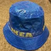 IKEA Blue Bucket Hat Knorva Limited Edition Vented Lined Rain Frakta OSFM New