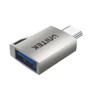 Unitek A1025GNI USB-C to USB-A Ultra-Tiny AdaptorwithEasyGripDesign.SupportsSuperspeed5Gbps.BuiltTough with Zinc-Alloy Housing & Keychain Eye. Supports QC3.0 & Up to 9V/2A C [A1025GNI]