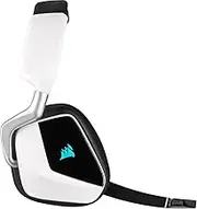 CORSAIR Void RGB Elite Wireless Gaming Headset – 7.1 Surround Sound – Omni-Directional Microphone – Microfiber Mesh Earpads – Up to 40ft Range – iCUE Compatible – PC, Mac, PS5, PS4 – White
