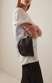 [The Row] Geo Bracelet-Detailed Leather Clutch