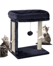 Samll Cat Tree with Scratching Board, Scratching Post with Perch for Indoor C...