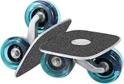 Portable Drift Board Skates Anti-Slip Plate Blue Wheel with Flash Light with PU Wheels with ABEC-7 608 Bearings