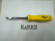 Snap-on Tools NEW CLASSIC YELLOW Hard Handle 1/4" Flat Head Screwdriver SDD4AY