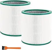 2 Pack Dyson TP02 Air Purifier True HEPA Filters Replacement for Dyson Pure Cool Link TP01, TP02, TP03, AM11, BP01 Tower Air Purifier, Compare to Part # 968126-03 2 Pack TP02 Air Purifier True Filters