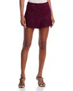Aqua Boucle Tweed Shorts - Exclusive