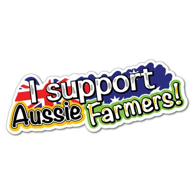 Support Farmers Sticker Aussie Car Flag 4x4 Funny Ute #5091EN