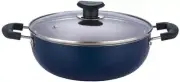 Vinod Non stick Deep Kadhai Cooking Wok Karahi Kadai with Glass Lid 4.1 Liter