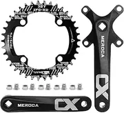 EATAKWARD 170 MM 104BCD Mountain Bike Single Speed Square Taper Crankset 32 34 36 38 40 42T Round, Replacement for Shimano, Replacement for SRAM, Replacement for FSA