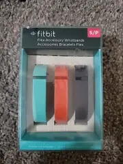 NEW Fitbit Flex Accessory Wristbands 3 Bands Bracelets Navy Teal Red Size Small