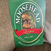 Moosehead Lager Since 1857 And Proudly Independent Vintage Tin 7.9”x11.8”