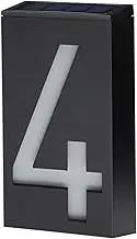 Tignapoo Solar House Number Light LED Illuminated Address Plaque for Houses Address Numbers Solar Powered LED Address Sign for Home Villa Yard Street