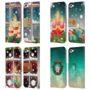 HEAD CASE DESIGNS HOLIDAY CANDLES LEATHER BOOK CASE FOR APPLE iPOD TOUCH MP3