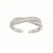 Crisscross Toe Ring Real Sterling Silver 925