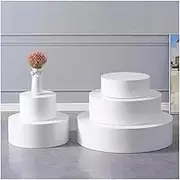 GRRICEPL 1 Pcs Clothing Store Display Tables, Boutique Display Riser, Round Cylinder Pedestal Stand, Air Conditioner Base Heightening Step Plinths(30x50cm/11.8 * 19.6IN)