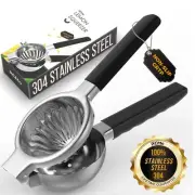 Stainless Steel Lemon Squeezer - Metal Citrus Juicer - Lime Lemon and Fruit J...