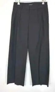 $278 Eileen Fisher Women Sz 8 Black Tencel Wide-Leg Trousers Pants NEW