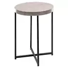 Concrete Side Table With Black Metal Legs