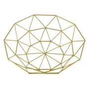Metal Wire Fruit Basket Fruit Bowl, Round Bread Storage Bowl Stand L1Y41706