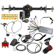 760mm Go Kart Trike Rear Axle Kit + 48V 1000W Differential Motor Kit ATV Quad