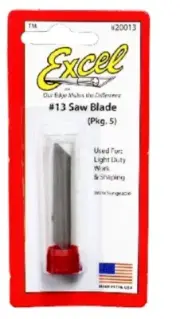 New EXCEL #13 Saw Blades 5/Pk Hobby Craft Tool #20013