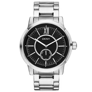 DKNY 摩登紐約時尚都會腕錶(鋼帶-銀黑)