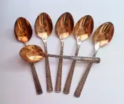 A SET OF OLD USSR Tablespoons gilding 6 pieces Melchior, Tallinn Jewelery Factor