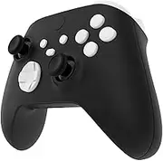 eXtremeRate No Letter Imprint Custom Full Set Buttons for Xbox Series X/S Controller, White Replacement Accessories Bumpers Triggers Dpad ABXY Buttons for Xbox Series X/S, Xbox Core Controller