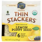 Organic Thin Stackers White Chocolate Lemon Poppy Seed