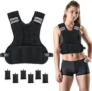 Weighted Vest, Adjustable Weight Vest for Men and Women, Iron Sand Weight Vests for Running Training Crossfit Calisthenics Jogging Walking Gym Strength Training