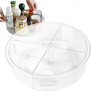Furtryvl Turn Table Organizers | Turntable Organizer for Seasonings,Rotatable Plate Organizer, Non-Slip Countertop Seasoning Rack for Bedroom Living Room