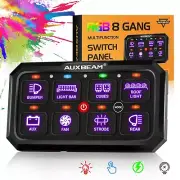 AUXBEAM RGB 8 Gang Switch Panel Off-road LED Control System For Jeep Truck RB80