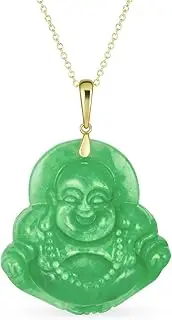 [Bling Jewelry] Yogi Amulet Mala Green Brown Black Bead Carved Long Large Boho Fashion Statement Thai Spiritual Buddha Pendant Necklace For Women For Men