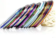 Rolls Striping Tape Line Nail Art Sticker Tools Foil Tips Tape Line DIY Design Decorations for Nail Accessories Stickers : L00 MIX COLORS 30PCS