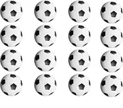 16 Pcs Small Football Mini Simulation Football for Football Table, Black White Football Tabletop Football, Multicolor Official Tabletop Game Balls(32mm)