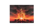 Anne Stokes Canvas Solstice Plaque (Orange/Black) (19cm x 25cm)