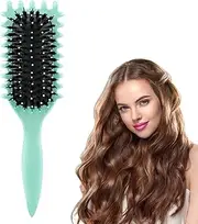 Curling Bounce Brush, Multifunctional Curling Brush, Bounce Curl Define Styling Brush, Green Curl Definition Brush, Curly Hair Comb Brush