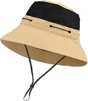 [Naivlizer] Fishing Hat Sun Protection Mesh Bucket Hat for Men & Women Wide Brim Sun Hat Safari Cap Outdoor Garden