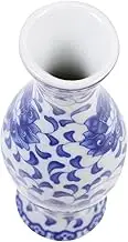 2pcs Cute Kitchen Vase Blue and White Ceramic Flower Decor Vase for Home