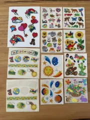 Assorted 11 Nature And Animal Stickers Sheets Small Colourful Miniature