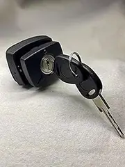 FAP Black Flap Door Lock Gas Box Motorhome with Cylinder and Key