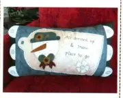 January Pillow Talk Pattern Primitive Country Wool & Fabric Snowman All Dressed