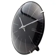 NeXtime Black Round Mini Dome Table/Wall 20cm Analogue Clock Home/Office Decor